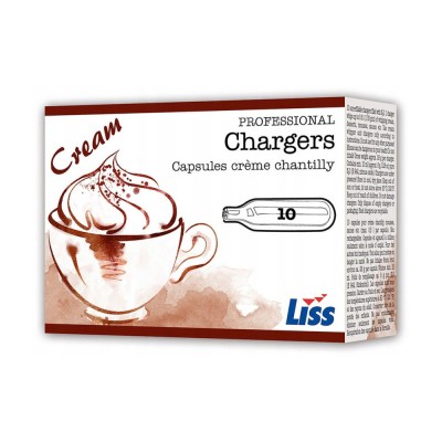 Αμπούλες Αζώτου Ν2Ο για Σιφόν Σαντιγής & Κρέμας 8gr Liss Professional Charger 10 τεμάχια
