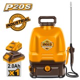 Ψεκαστήρα Πλάτης Μπαταρίας 16 Lit 20V Li-Ion Ingco CSPLI20162