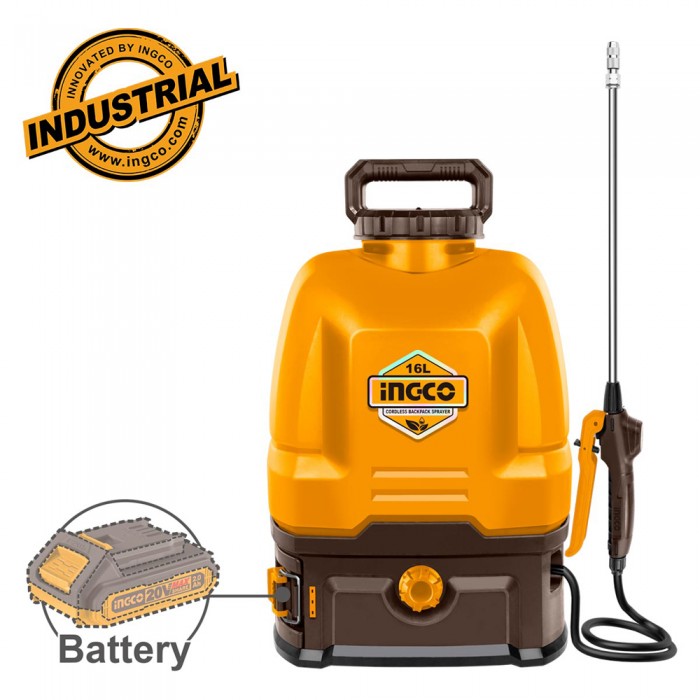 Ψεκαστήρα Πλάτης Μπαταρίας 16 Lit 20V Li-Ion Ingco CSPLI20162