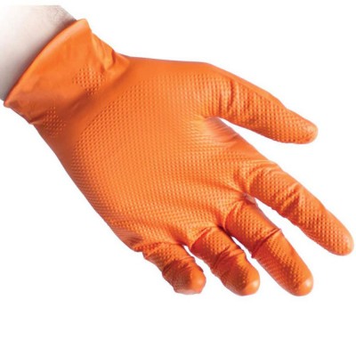 Γάντια Νιτριλίου Ιταλίας N85 Πορτοκαλί Χωρίς πούδρα (Πακέτο 50 Tεμάχια) XL REFLEXX