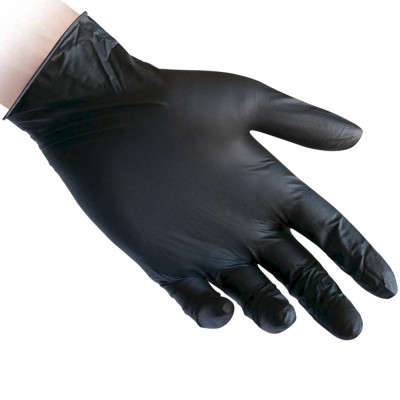 Γάντια Νιτριλίου Ιταλίας R67 Μαύρο μίας χρήσεως Χωρίς πούδρα (Πακέτο 100 Tεμάχια) L REFLEXX