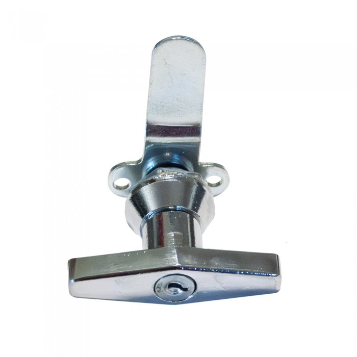 Λαβή Μεταλλικής Ντουλάπας Ταφ με Κλειδαριά και Κόντρα Παξιμάδι Νίκελ