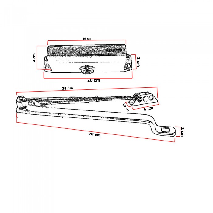 Σούστα Επαναφοράς πόρτας Λευκό Martin 08901