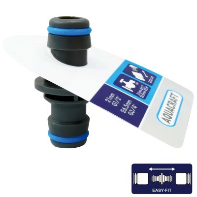 Πλαστικός Ενωτικός Ταχυσύνδεσμος 2 Συνδέσεων 1/2" ή 3/4" Aquacraft Standard
