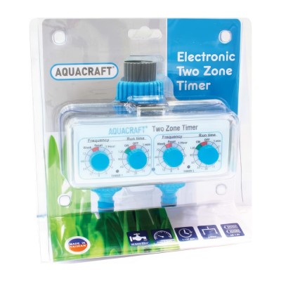 Ηλεκτρονικός Προγραμματιστής Ποτίσματος Μπαταρίας 2 Ζωνών 2xAA Aquacraft 290160