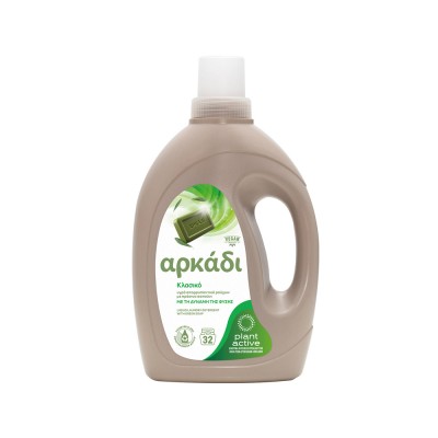 Απορρυπαντικό Πλυντηρίου Ρούχων Υγρό με Πράσινο Σαπούνι 1.45lt 32Μεζούρες ΑΡΚΑΔΙ Classic
