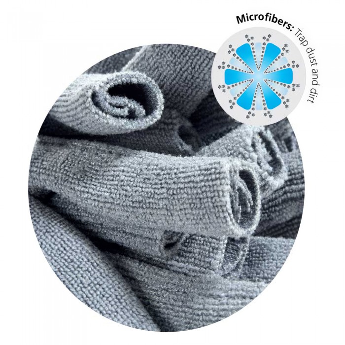 Σφουγγαρίστρα με Μικροΐνες Γκρι TAFLine 8301