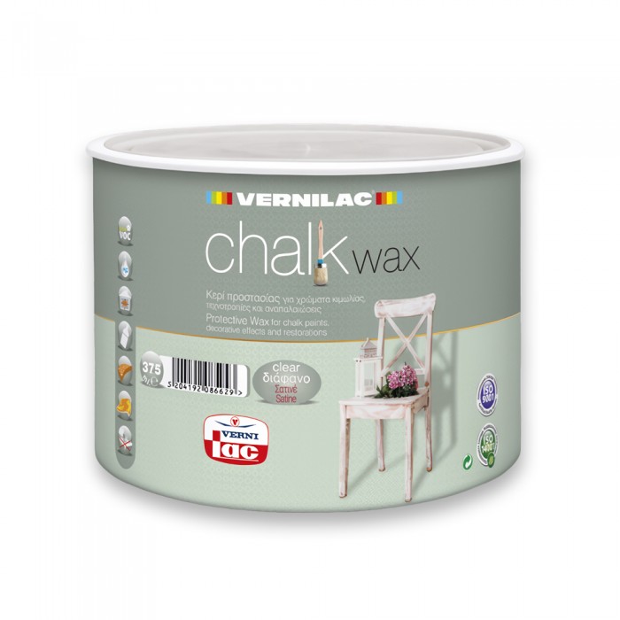 Κερί Προστασίας Χρωμάτων Κιμωλίας 375ml Άχρωμο Satine Vernilac Chalk Wax