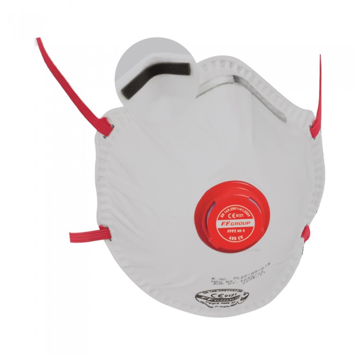 Μάσκα Σωματιδίων Κυπελλοειδής Με Βαλβίδα 455 CV Τύπου FFP2 FF Group 36455