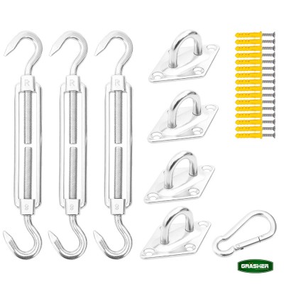 Σέτ Τοποθέτησης για Τετράγωνα Πανιά Σκίασης GRASHER 8 τμχ Grasher 104000