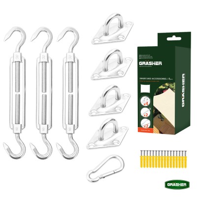 Σέτ Τοποθέτησης για Τετράγωνα Πανιά Σκίασης GRASHER 8 τμχ Grasher 104000