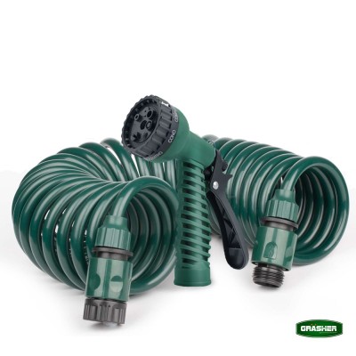 Λάστιχο Ποτίσματος Σπιράλ με Πιστόλι Εκτόξευσης  Σετ 1/2" 7.5m Grasher 100122