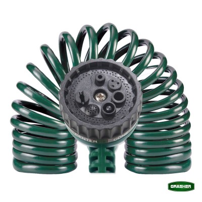 Λάστιχο Ποτίσματος Σπιράλ με Πιστόλι Εκτόξευσης  Σετ 1/2" 7.5m Grasher 100122