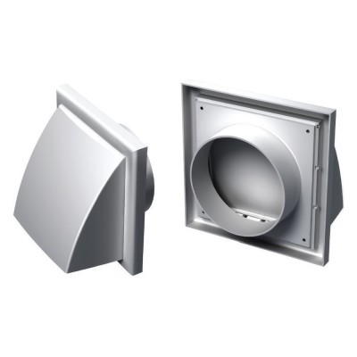 Στόμιο Εξαερισμού με Καπάκι Πλαστικό με Εξαγωγή Ø125 Λευκό Vents 590908.0011