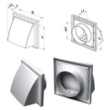 Στόμιο Εξαερισμού με Καπάκι Πλαστικό με Εξαγωγή Ø125 Λευκό Vents 590908.0011