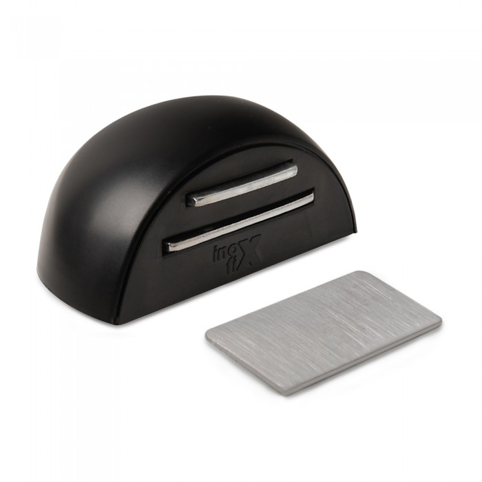 Αυτοκόλλητο Στόπερ Πόρτας με Μαγνήτη 26x52x38mm Μαυρο Inofix 2034-8