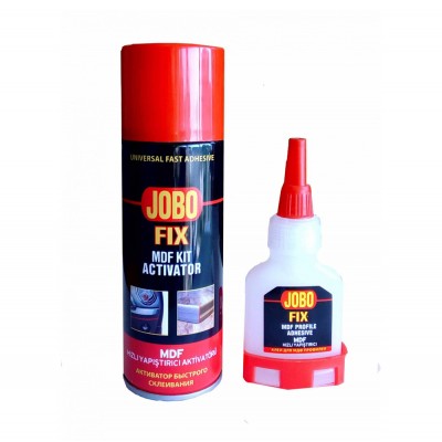 Κόλλα 2 Συστατικών Κυανοακρυλική  MDF 100GR+400ML JoboFix