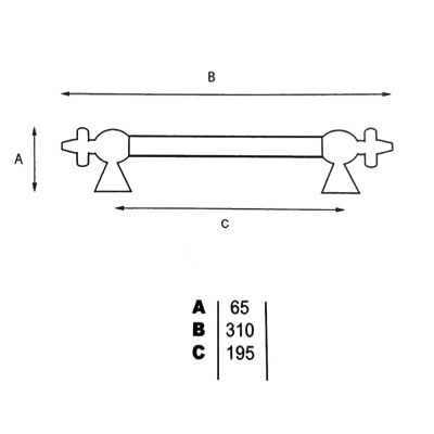 Λαβή εξώπορτας Μονή (1Τεμάχιο) Nickel Mat Deco DK400-NM