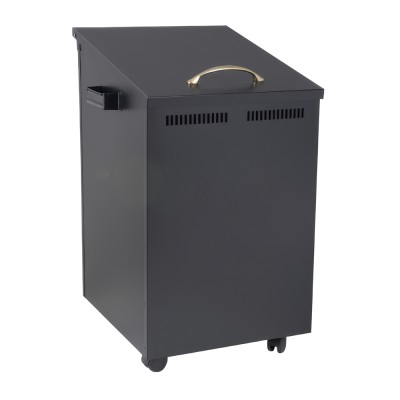 Μεταλλική ξυλιέρα τζακιού Viometal 1070 Τορόντο Μαύρο χρώμα 36x44x64cm