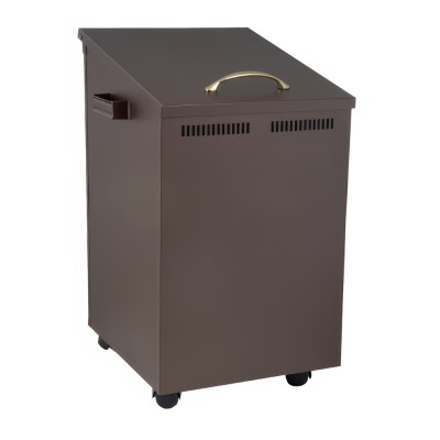 Μεταλλική ξυλιέρα τζακιού Viometal 1070 Τορόντο Χρώμα σκουριά 36x44x64cm