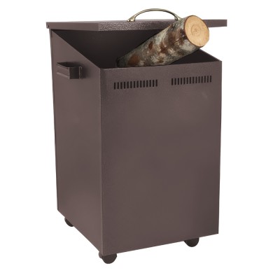 Μεταλλική ξυλιέρα τζακιού Viometal 1070 Τορόντο Χρώμα σκουριά 36x44x64cm