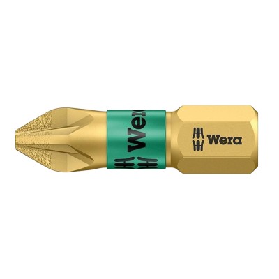 Μύτη Κατσαβιδιού Σταυρός Pozidriv Mήκους L.25mm με Καρέ 1/4" Μέγεθος PZ3 Wera BDC 056704