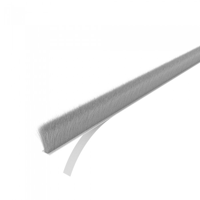 Βουρτσάκι αυτοκόλλητο 6.9x17mm Γκρι (Τιμή ανά Μέτρο)