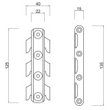 Φεράμια Κρεβατιού Μεταλλικά Γάντζου  (4 Τεμάχια)
