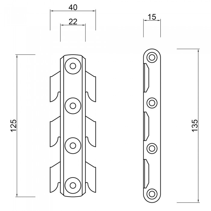 Φεράμια Κρεβατιού Μεταλλικά Γάντζου  (4 Τεμάχια)