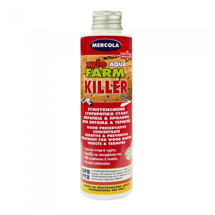 Συντηρητικό Ξύλου Νερού 150ml Άχρωμο Ματ MERCOLA Xylofarm Aqua Killer