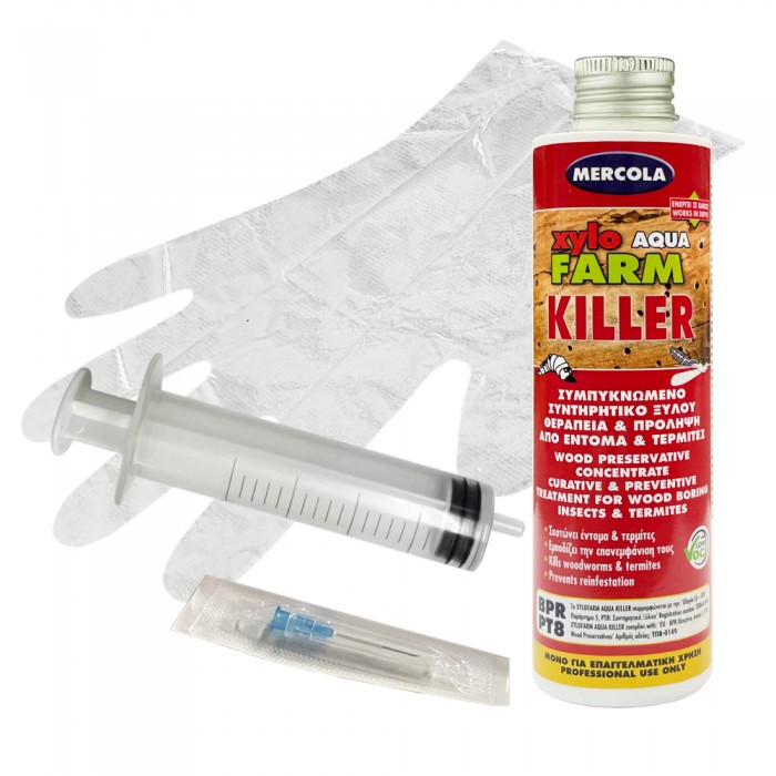 Συντηρητικό Ξύλου Νερού 150ml Άχρωμο Ματ MERCOLA Xylofarm Aqua Killer