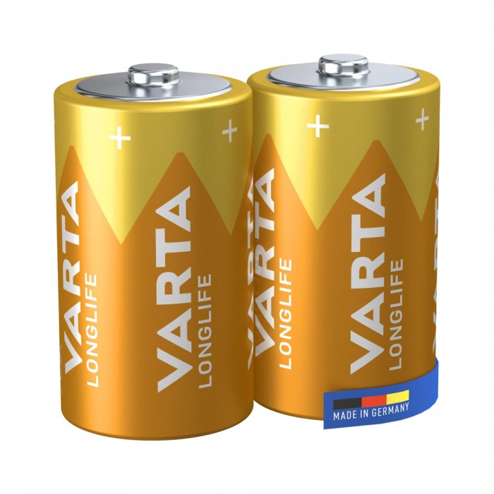 Μπαταρία αλκαλική 1,5V Μεγάλη (size D) LR20 (Συσκευασία 2τεμ.) VARTA Longlife 4120101412
