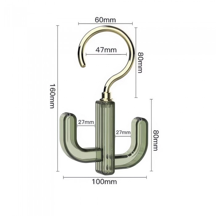 Κρεμάστρα Ρούχων Γάντζος 16x10x2cm Πράσινο XW-288-GN