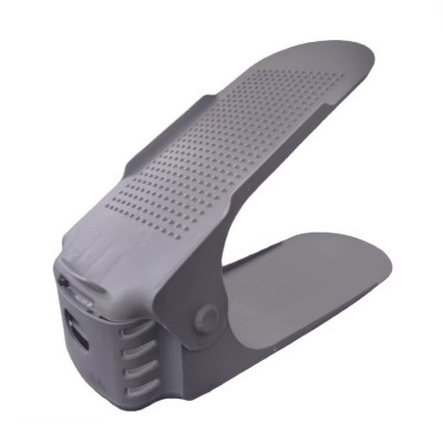 Πλαστική Θήκη Αποθήκευσης για Ζεύγος Παπούτσιών 25x9.5x6.5cm Γκρι XW-301-GR