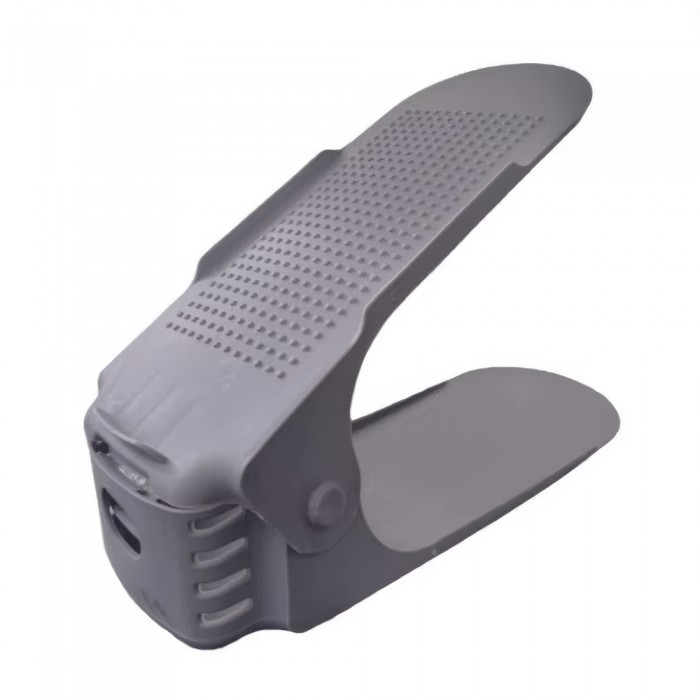 Πλαστική Θήκη Αποθήκευσης για Ζεύγος Παπούτσιών 25x9.5x6.5cm Γκρι XW-301-GR