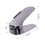 Πλαστική Θήκη Αποθήκευσης για Ζεύγος Παπούτσιών 25x9.5x6.5cm Γκρι XW-301-GR