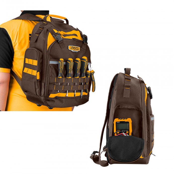 Εργαλειοθήκη Σακίδιο Πλάτης 46x38x17cm INGCO HBP01028