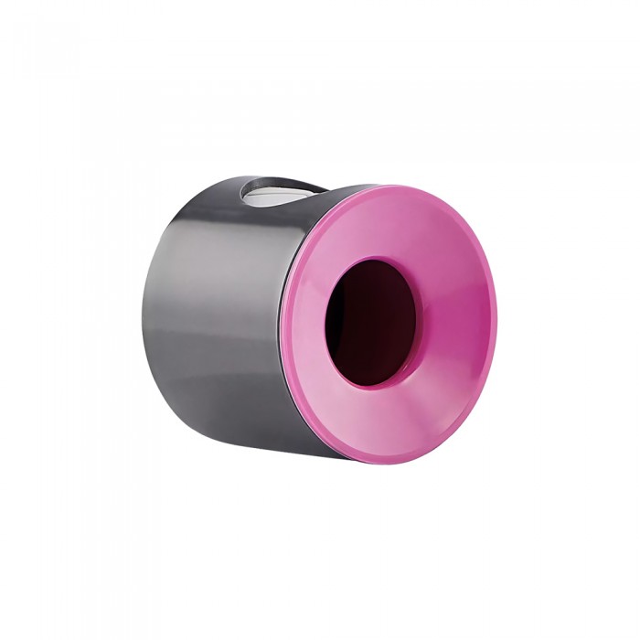 Επιτοίχια Βάση Στήριξης Οδοντόβουρτσας Αυτοκόλλητη 6.5x5.5cm Μαύρο-Φούξια XW-253-MAG