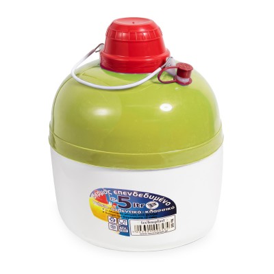 Θερμός Βαρελάκι Επενδυμένος με Πλαστικό 5lt Ø23x30cm Πράσινο-Λευκό ThermoPlast Νο 505