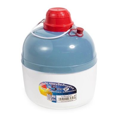 Θερμός Βαρελάκι Επενδυμένος με Πλαστικό 5lt Ø23x30cm Γκρι-Λευκό ThermoPlast Νο 505