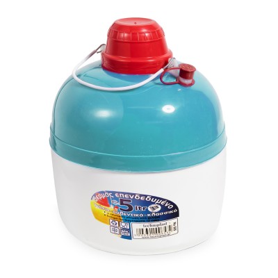 Θερμός Βαρελάκι Επενδυμένος με Πλαστικό 5lt Ø23x30cm Πετρόλ-Λευκό ThermoPlast Νο 505