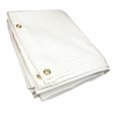 Μουσαμάς Αδιάβροχος Ελαφρού Τύπου με Κρίκους 4x6m 150gr/m² Λευκός Green Planet A-M1823