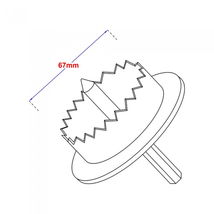 Πλαστική Φρέζα Διάτρησης Θερμομόνωσης για Δραπανοκατσάβιδο με Διάμετρο Ø67mm Helix Smart SM0IPTTOOL01