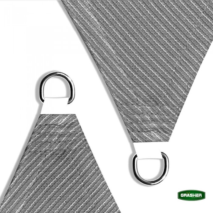 Τετράγωνο Πανί Σκίασης 3.6x3.6m 180gr/m² Γκρι GRASHER 103613