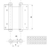 Μεντεσές Επαναφοράς Πόρτας Αλερετούρ (σούστα πόρτας τύπου μπάρ) με Ύψος 75mm (1τεμάχιο) σε χρώμα Μαύρο IBFM No29 106029N