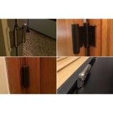 Μεντεσές Επαναφοράς Πόρτας Αλερετούρ (σούστα πόρτας τύπου μπάρ) με Ύψος 75mm (1τεμάχιο) σε χρώμα Μαύρο IBFM No29 106029N