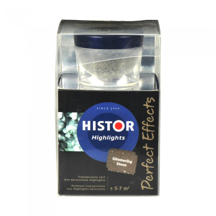 Διακοσμητικό Διάφανο Χρώμα Τοίχου με Χάλκινα και Ασημί Γκλίτερ για Αστραφτερά Εφέ Πέτρας 750 ml  HISTOR Perfect Effects Highlights Glimmering Stone 352739