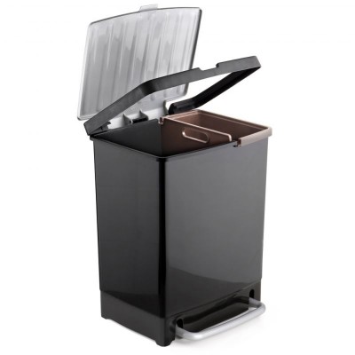 Κάδος Απορριμμάτων - Ανακύκλωσης 17 L. + 8 L. 335x310x420mm Μαύρος Tatay 1101600---06722.001