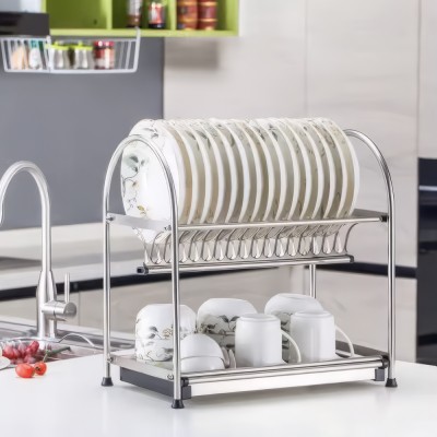 Πιατοθήκη και Ποτηροθήκη Μεταλλική Πάγκου με Αποσπώμενο Δίσκο Αποστράγγισης 46x45x27cm 14H05173T