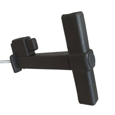 Ανεμοστήριγμα Πατζουριού Πλαστικό Μαύρο με στριφώνι μήκους 14cm για τοίχους με θερμοπρόσοψη